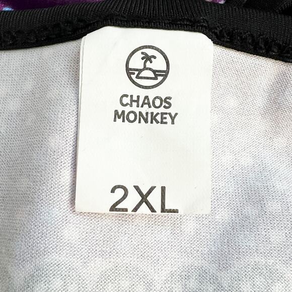 Chaos Monkey Plus Size Tank Top Womens 2XL Boho Racerback Stretchy Summer Artsy - Picture 5 of 6